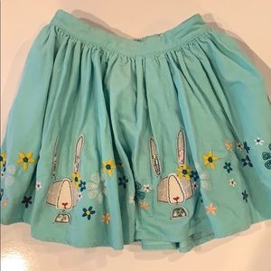 Cord embellished girls skirt with underskirt 5-6